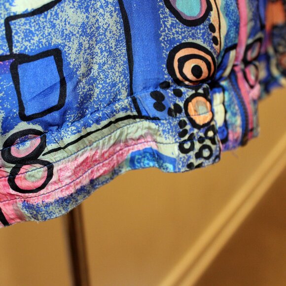1990s Silk Abstract Print Track Jacket - Picture 8 of 13